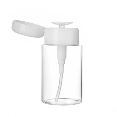 Transparent Hand-Press Portable Travel Refillable Bottle for Makeup Remover Water and Skincare
