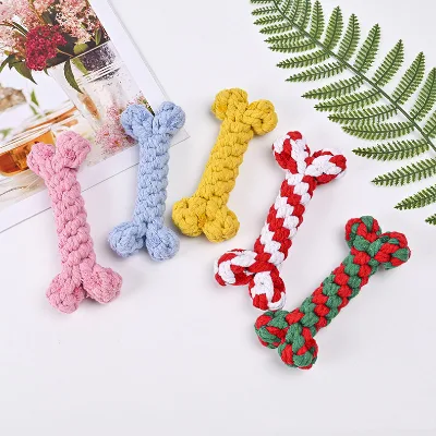 SY2025 Dog Toy Cotton Rope Toy Pure Hand-woven Rope Bone Entertainment Dog Toy Pet Supplies