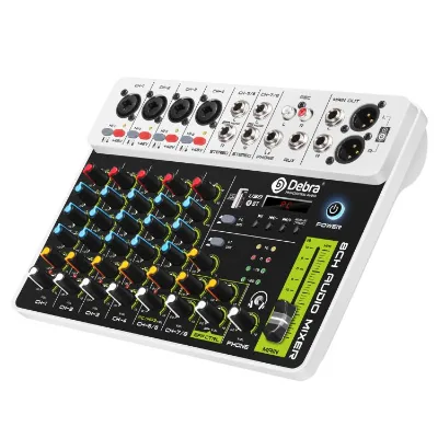 Wholesale DEBRA V8 Wireless 8-Channels Audio Mixer Live Recording Reverb
