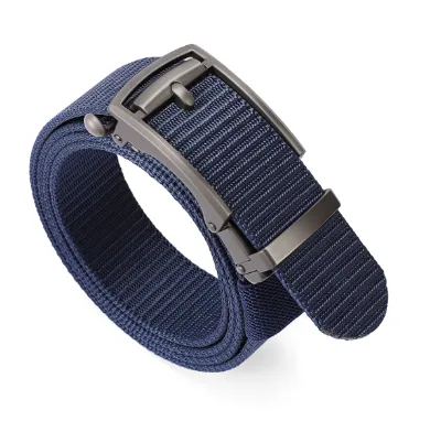 Golf Nylon Webbing Belt with Automatic Sliding Buckle High Quality Golf Belt for Men