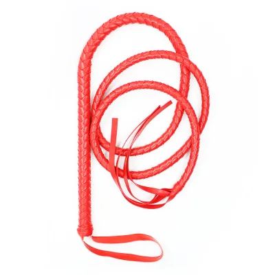 6.2 Inch 1.9m Japanese BDSM Bondage Spanking Long Whip Adults Sex Toy PU Leather Sex Whip for Couples Cosplay Play