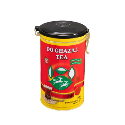 Food Grade Recyclable Tinplate Round Tin Container with Airtight Lid Embossed Design for tea Storage