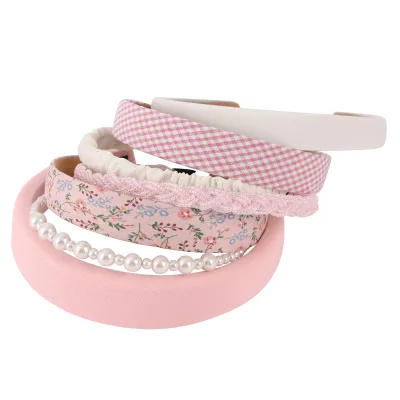 Hot Selling Custom Vantage Elegant Hairband Women Pearl Floral Pastoral Hair Accessories Head Band for Girls