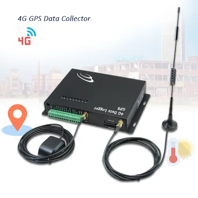 4G GPS Data Collector Black Real Time Tracking Device With Antenna And Cables For Outdoor Use