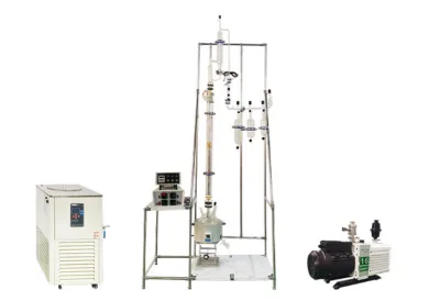 Glass Distillation Column Laboratory Vacuum Distillation Apparatus Electrically Heated Distillation Kettle 2L-20L