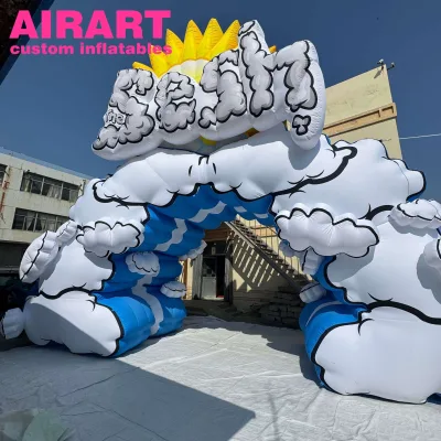 Cloud Balloon Inflatable Cloud Arch Airart Designed Inflatable Cloud Sign Welcome Arch Inflatables