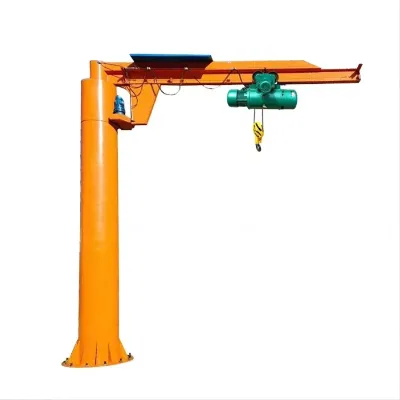 Small Self Erecting Electric Cantilever Jib Crane 2 Ton Swing Arm Jib Crane with Motor Remote Control High Quality