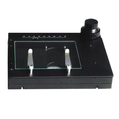Ft-Opto FQ02302 Measuring Removable Mechanical XY Working Electron Microscope Stage Aluminum Alloy 0.1mm Precision 75x55mm