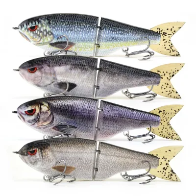 2026 180mm 66g 2 Sections Slow Sinking Big Jointed Blend Material Musky Bass Glider Fishing Pike Lure