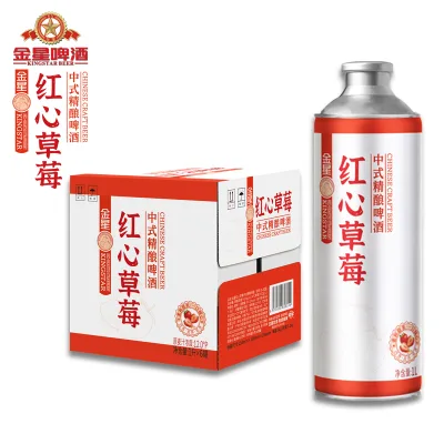 Factory Wholesale Popular 1L Bottle Craft Ale Liquor Retailers Distributors Original Kingstar Redhearted Strawberry Herb Beer
