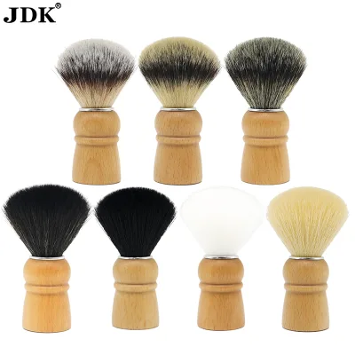Small MOQ Wholesale Wooden Shaving Brush Cruelty Free Vegan Synthetic Shave Grooming Brush