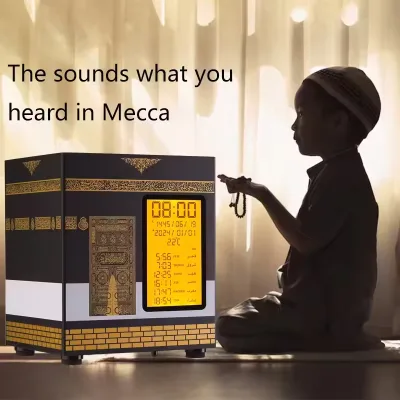 Ramadan Eid Smart Quran Speaker 25 Languages Translation Adhan Clock LED Screen