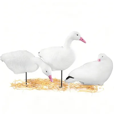 Realistic EVA Snow Goose Hunting Decoy - Foldable Waterfowl Decoy with Stand Stake for Hunting Practice