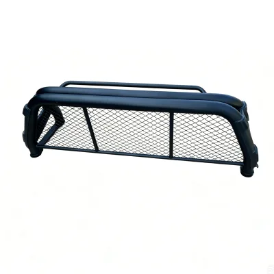 Universal Stainless Steel NP300 FJ Cruiser Pickup Truck Roll Bar with Protective Mesh Heavy Duty 4x4 for Clip on Rack