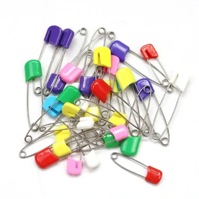 20Pcs/set 5.4mm DIY Candy Color Plastic Metal Stainless Steel High Quality Safety Pins Findings Clips for Baby Care Diaper Pins