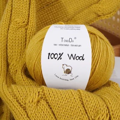 Lana 100% Wool Yarn Dyed Anti-Pilling Hand-Knitted 4-Strand Yarn Crochet Wholesale Lanas Para Crochet Weaving