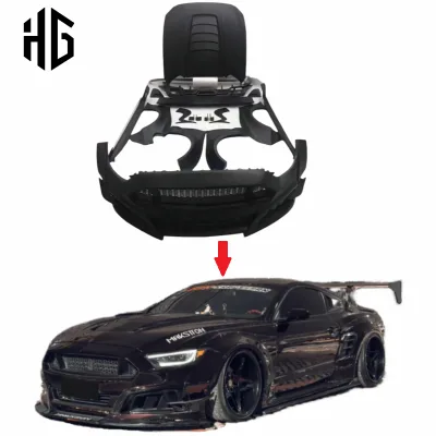 For New Ford Mustang II Wide Side Skirts Car Fenders Body Kit for Ford Mustang II Upgrade to ROBOT Style Bumper Kits