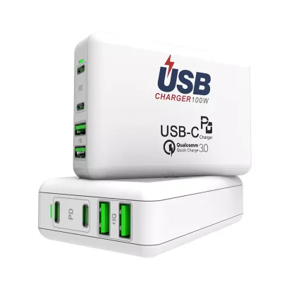 New Arrival High Power 100W USB-C PD3.0/QC3.0 Fast Charging Station for Laptop Phone Camera & Microphone