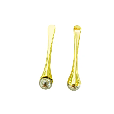 Personal Label Removable Cleaning Rotate Roller 6.4cm Eye Cream Massage Stick Metal Cosmetic Spatula