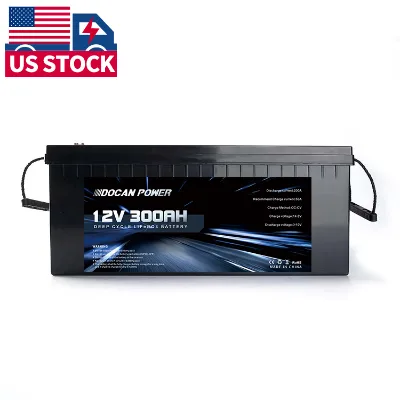 12.8V 100Ah 230Ah 300Ah Plug-n-Play LiFePO4 Battery Pack with Bluetooth BMS & LED Display for RV Camper Solar Energy Backup