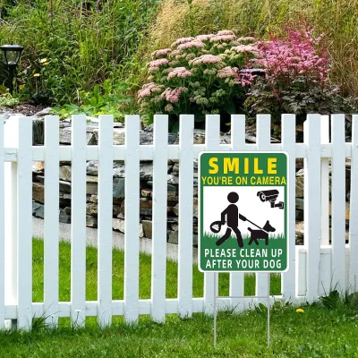 High-quality, High-aluminum, Durable, Waterproof and Stain-resistant Outdoor Warning Dog Sign