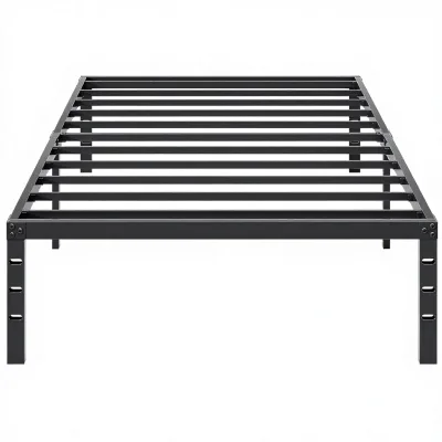 Metal Twin Storage Bed Frame Heavy Duty Sturdy Mattress Foundation Easy Assembly No Box Spring Needed Black 14 Inch