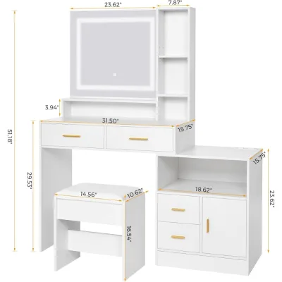 Modern-Style Dressing Table Bedroom Minimalist Budget-Friendly Compact Makeup Vanity Multi-Functional Adjustable Vanity