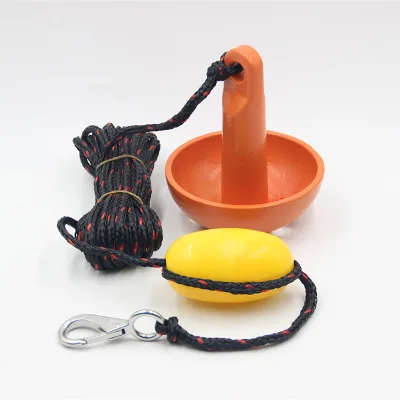 Marine Anchor Stainless Steel Mushroom Anchors Kit Rope for Kayak Canoe Small Boat Sailboat Watercraft Fishing