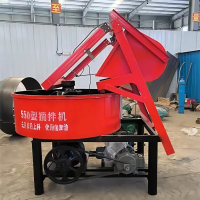 Tow Behind Portable Flat Mouth Concrete Mixer Cement Pump Vibrating Machine Concrete with Mixer