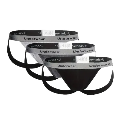 OEM Service Cotton Comfortable Breathable Cuecas Jockstrap Custom Logo Gay Underwear Mens Sexy Jockstrap Men Jockstrap