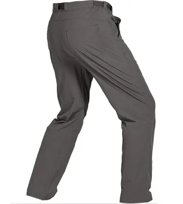 Men's Outdoor Trekking Camping Pants Belt Lightweight Waterproof Quick Dry Tactical Pants Nylon Spandex Fishing Trousers