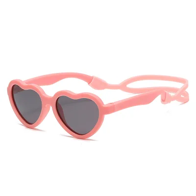 High Quality 0-3-6 Years Old Baby Kids Boys Toddler Beach Sunglasses Girls Uv400 Wholesale Retro Polarized Heart Sunglasses Bulk