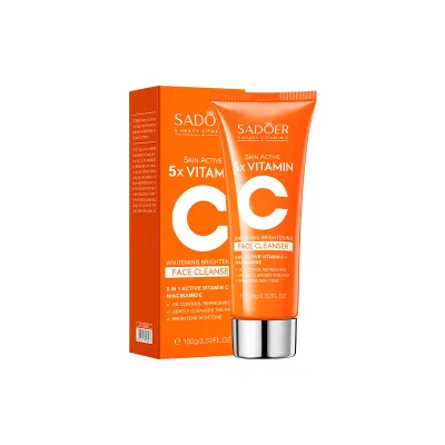 Five-fold C whitening and brightening facial cleanser Brightening facial cleanser cross-border foreign trade wholesale