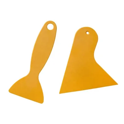 Yellow Plastic Scrapers Wall Scraper Car Paste Glass Film Plastic Small Scraper