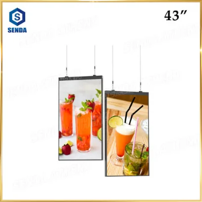43 Inch Double-sided Hanging Window Digital Signage