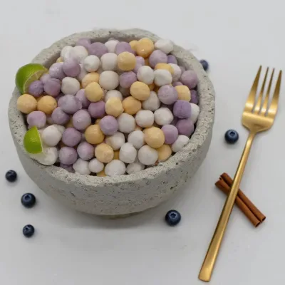 OEM Frozen Taro Balls Bubble Tea Topping Chewy Sweet Dessert Wholesale Customized for Tea Shops and Cafes