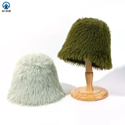 Custom Logo Winter Warm Mohair Beanie Hat Ladies High Quality Acrylic Knitted Hat Plush Style Outdoor Scenes Printed Cotton