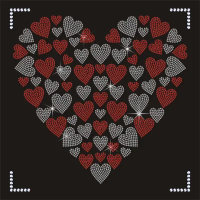 Custom Rhinestone Iron on Transfers All-over Rhinestone Transfer Mainly Made of Rhinestone Trim With Adhesive for Clothing