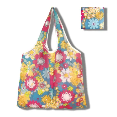 Standard Reusable Shopping Bag Eco Friendly Ripstop Nylon Foldable Grocery Tote