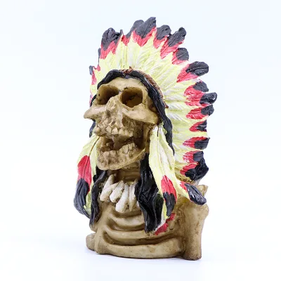 Halloween Bone Horror Crawler Decoration Fish Tank Landscape Decoration Resin Ornament Simulated Skull