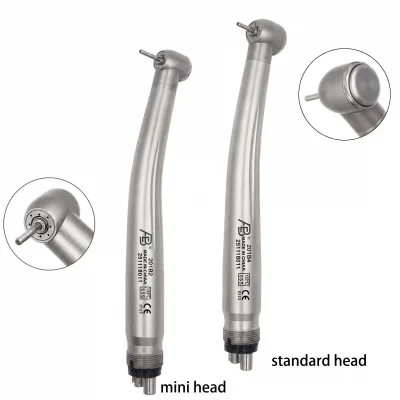 Dental High Speed Handpiece Turbine Powered Standard Head/Mini Head 4 Water Spray Holes Ceramic Bearings