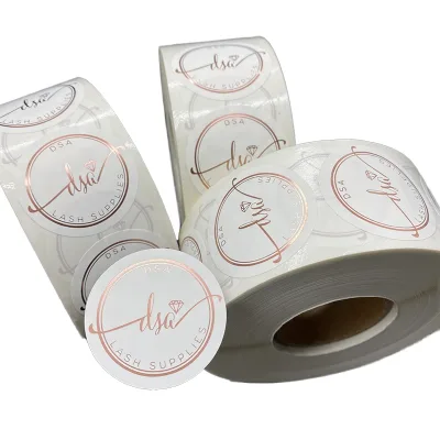 Custom Waterproof Round Gift Tag Sticker Adhesive Vinyl Film Print for Unique Tags