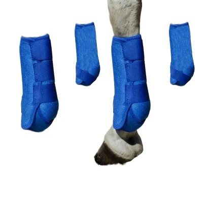 Horse Sport Protective Gear Set Front Hind Legs Guard Leggings Horseshoes Type S-M-L for Equestrian Sports