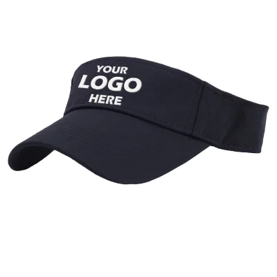 Wholesale Custom Logo Topless Summer Sun Visor Hat Sun Protection Lightweight Sun Hat for Golf Beach Adjustable