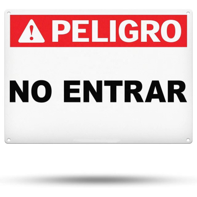 Do Not Enter Danger Sign, Peligro No Entrar Spanish Sign,Quick Install Aluminum Safety Sign,Reflective, UV-Resistant, Waterproof