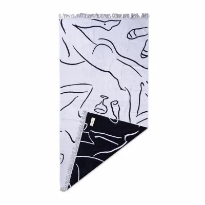 Beach Cover up Womens Sarong Summer,Bikini Beach Dress up Skirts Black and White Beach Towels Cotton Wrap With Tassels/