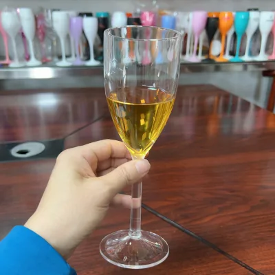 Factory Wholesale 14oz 414ml Red Wine Glass Modern Plastic BPA-Free Wine Glasses Unbreakable Reusable Champagne Flutes