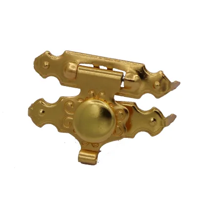 Cigar Box Hardware Accessories Metal Lock Customized Push Lock Gold Color 26x18.7x0.5mm Polished Plated