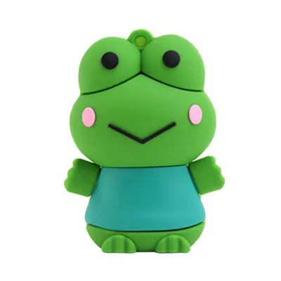 Cartoon Frog PVC Gift USB Flash Drive 256MB to 4GB Range USB 3.0 & USB 2.0 Interface New 512MB 1GB 2GB Promotional Items