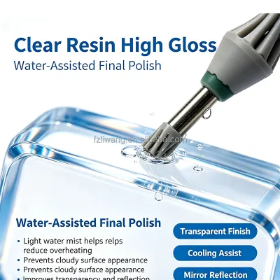 Paste-Free High Gloss Dental Resin Polishing Burr Prevent Cloudy Surface for Clear Composite Restoration